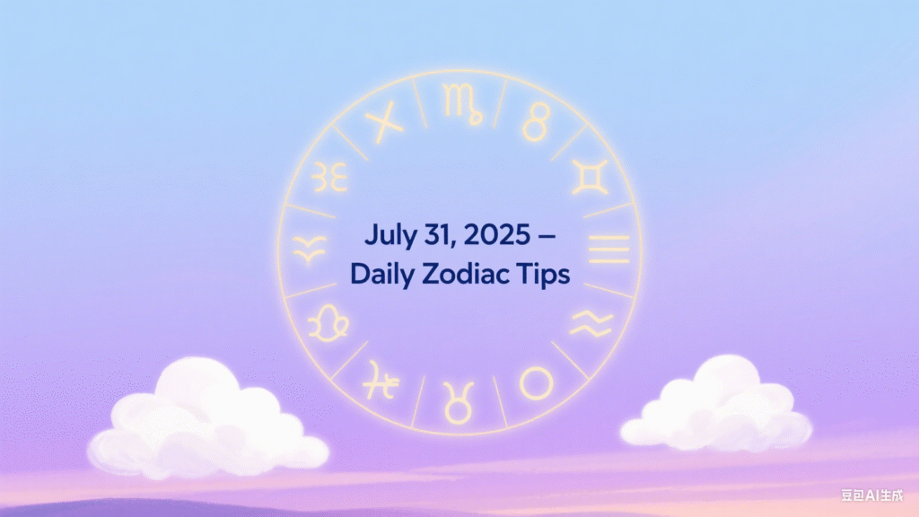 July 31, 2025 – Daily Zodiac Tips