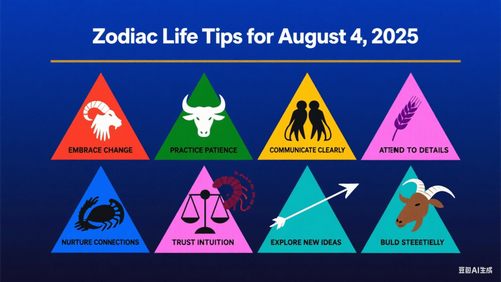 Zodiac Life Tips for August 4, 2025