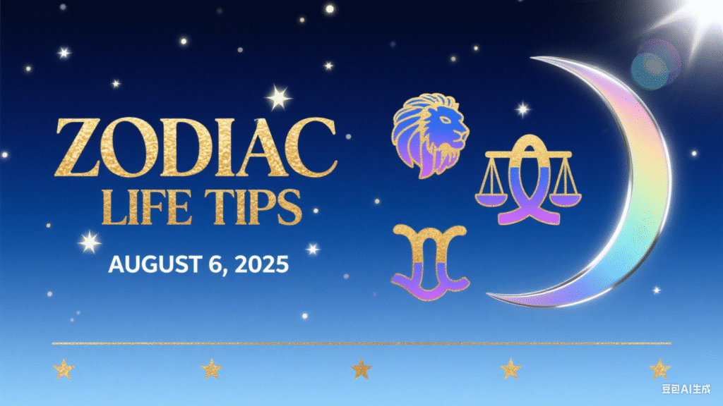 Zodiac Life Tips for August 6, 2025