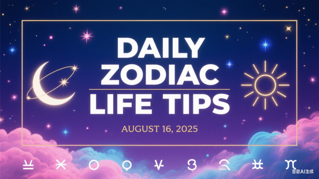 Daily Zodiac Life Tips – August 16, 2025