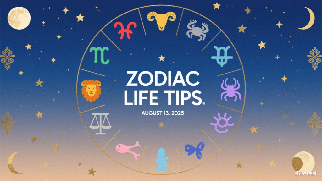 Zodiac Life Tips for August 13, 2025