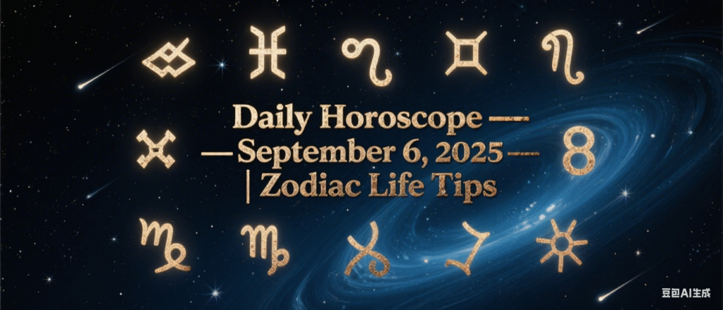 Daily Horoscope – September 6, 2025 | Zodiac Life Tips