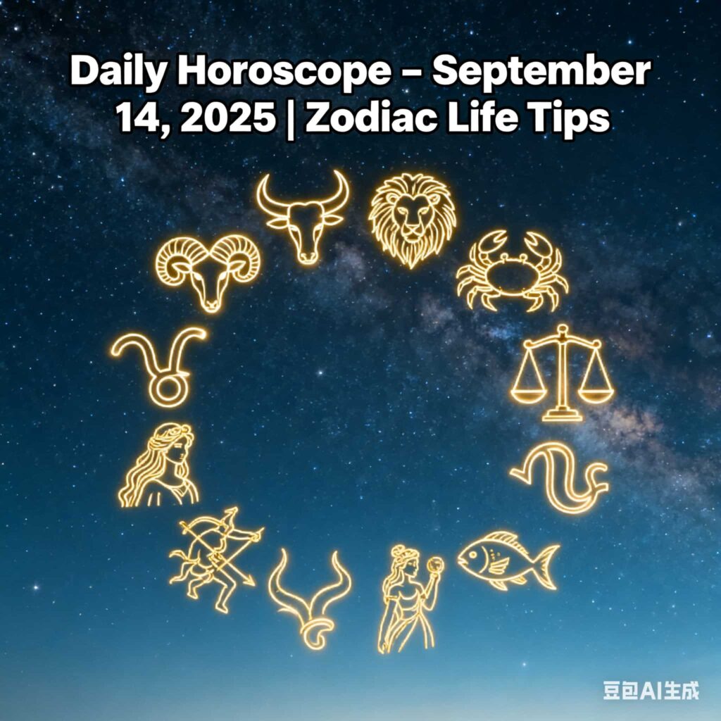 Daily Horoscope – September 14, 2025 | Zodiac Life Tips