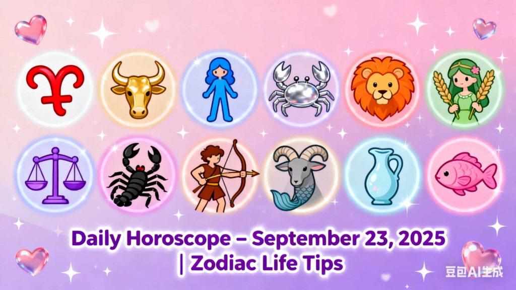 Daily Horoscope – September 23, 2025 | Zodiac Life Tips