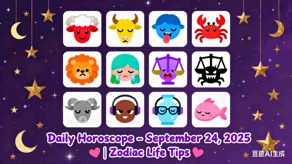 Daily Horoscope – September 24, 2025 | Zodiac Life Tips